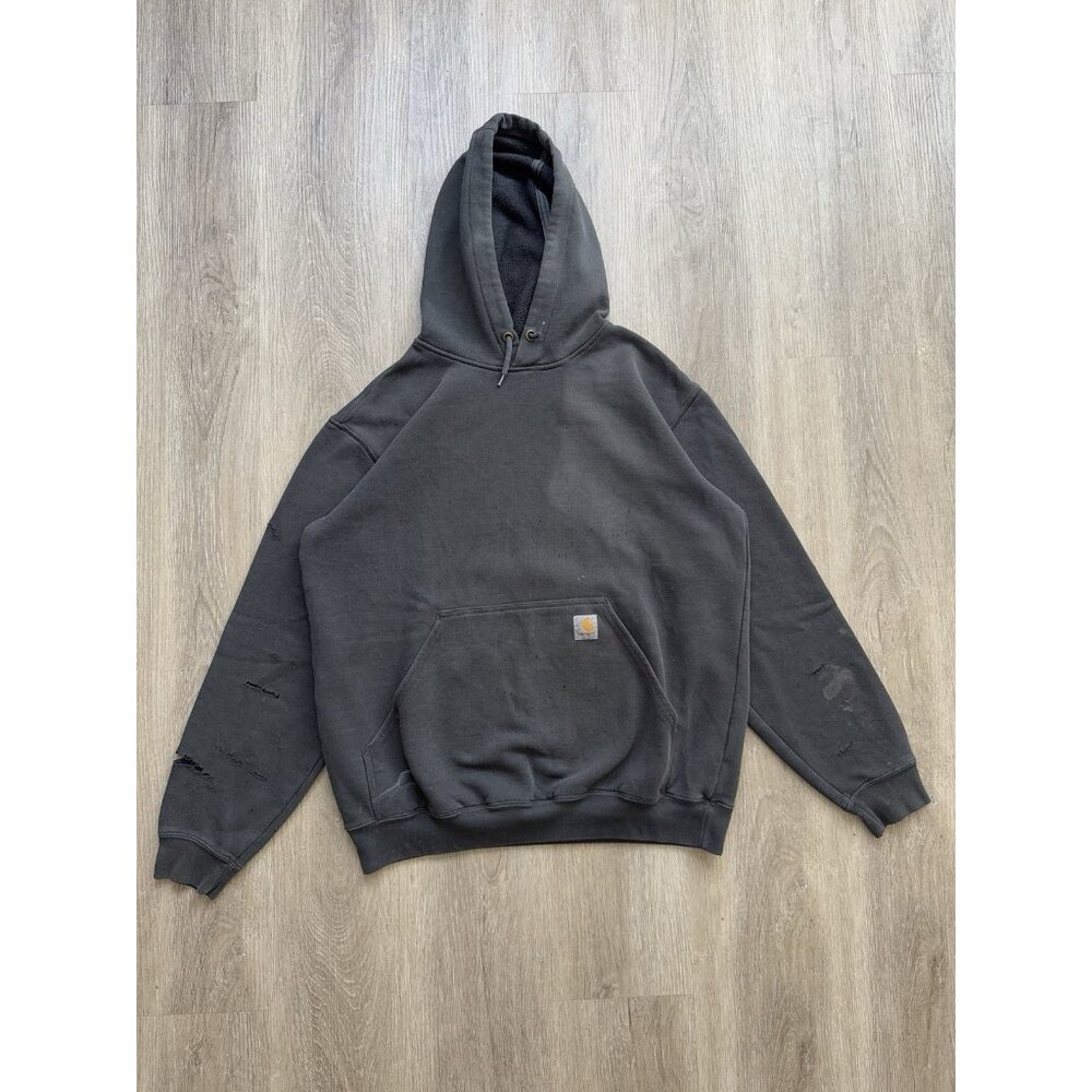 Carhartt Workwear Faded Black Hoodie Original Fit Medium Streetwear Hype Rare